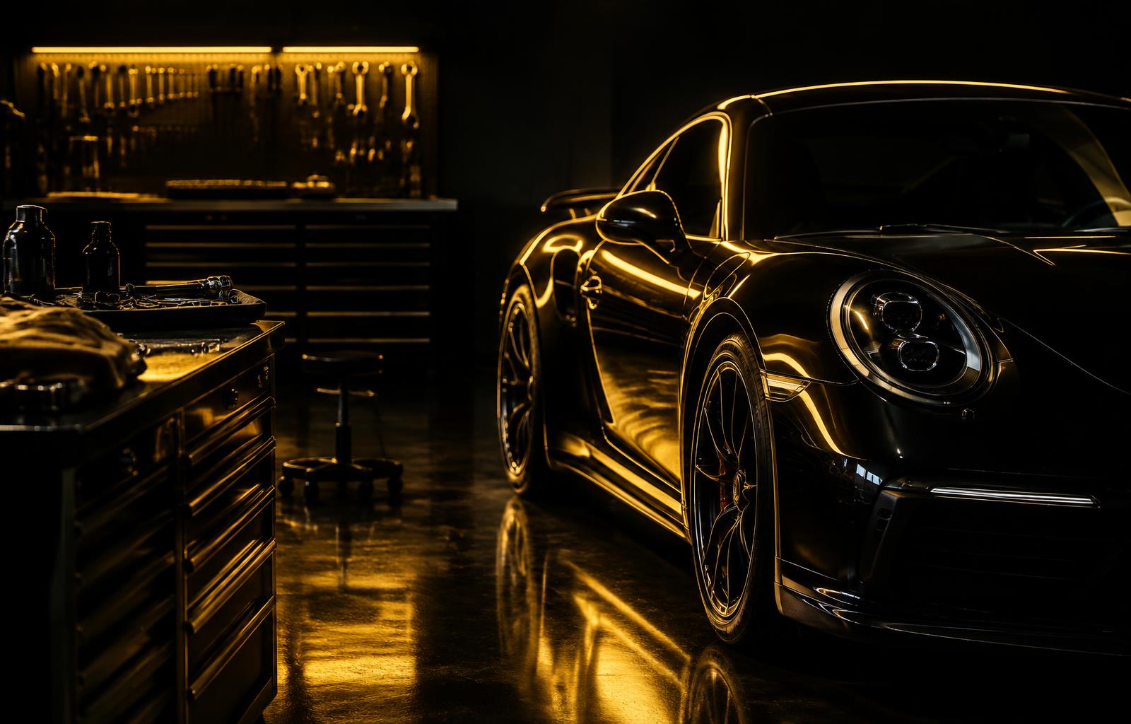 Luxury car in the Venito Cars workshop